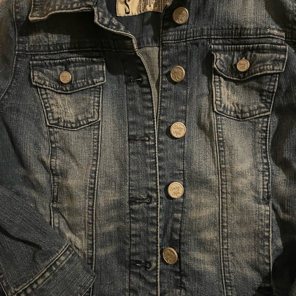 Denim Jacket with Silver Buttons